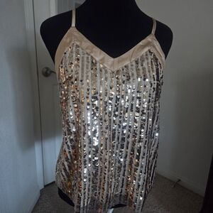 No Boundaries Gold Sequin Camisole